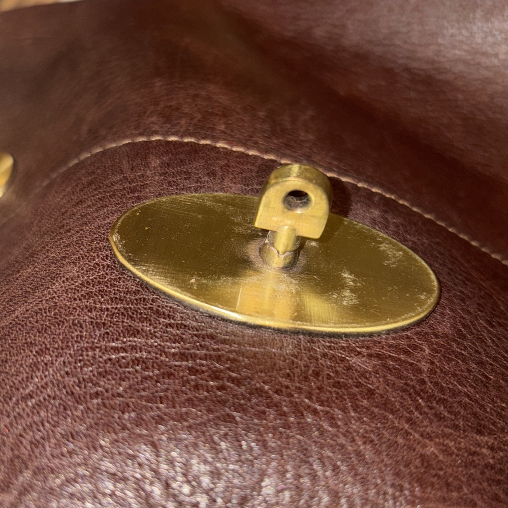 Mulberry Brown and Gold Leather Alexa Purse - Picture 14 of 15